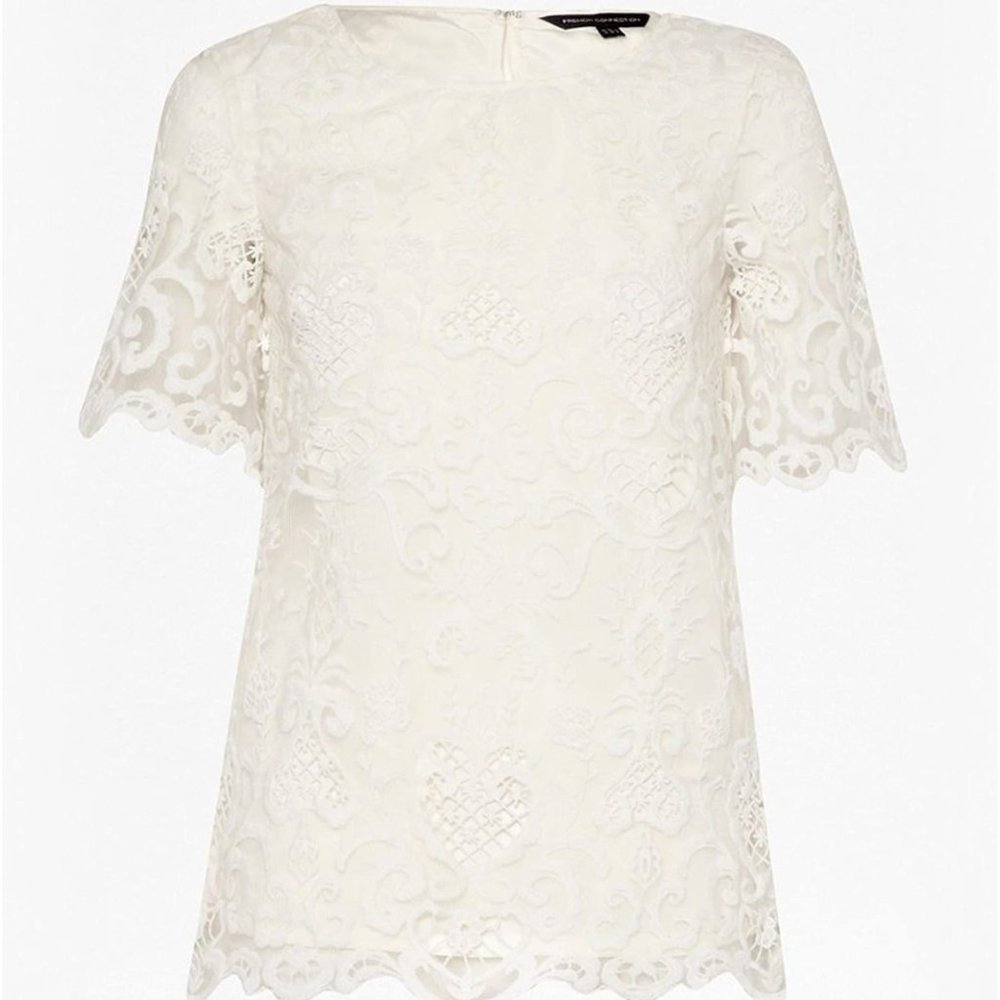 French Connection Nebraska Lace Tunic Top Size 0